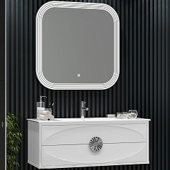 Opadiris Мебель для ванной Ибица 120 подвесная белая/хром – фотография-1